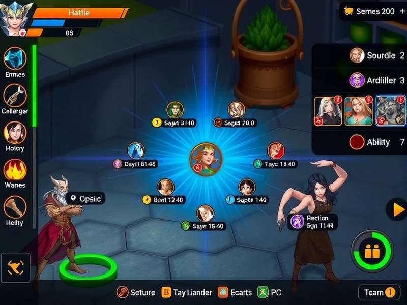 Mystic Lore Champions battle interface showing ability usage