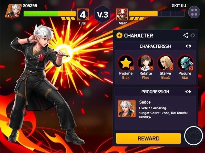 Progression and reward screen in Supreme Combatant Powerhouse