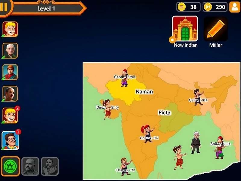 Indian Mighty Saga gameplay screenshot showing colorful puzzle elements