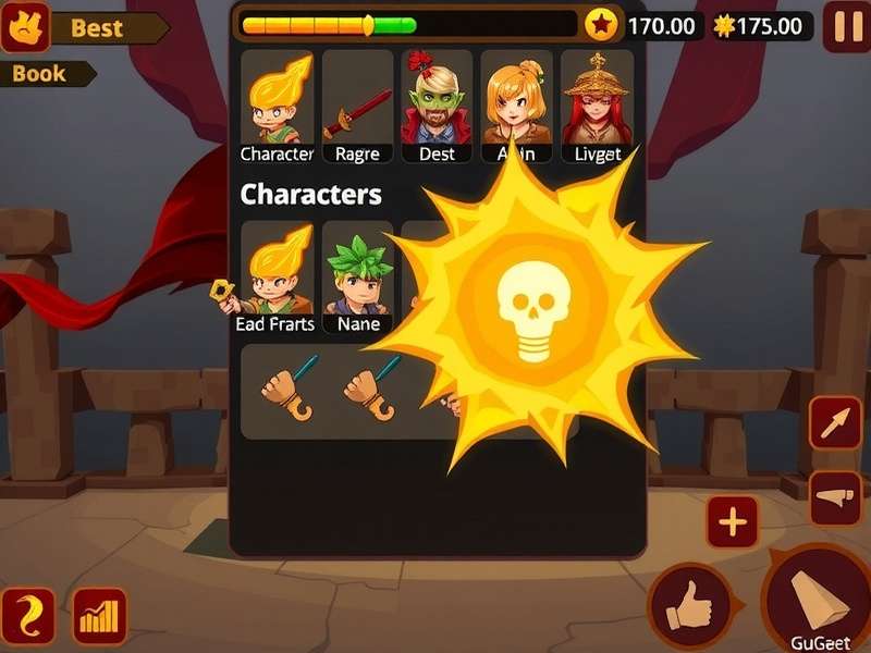 Ginger Gladiator Clash character selection screen
