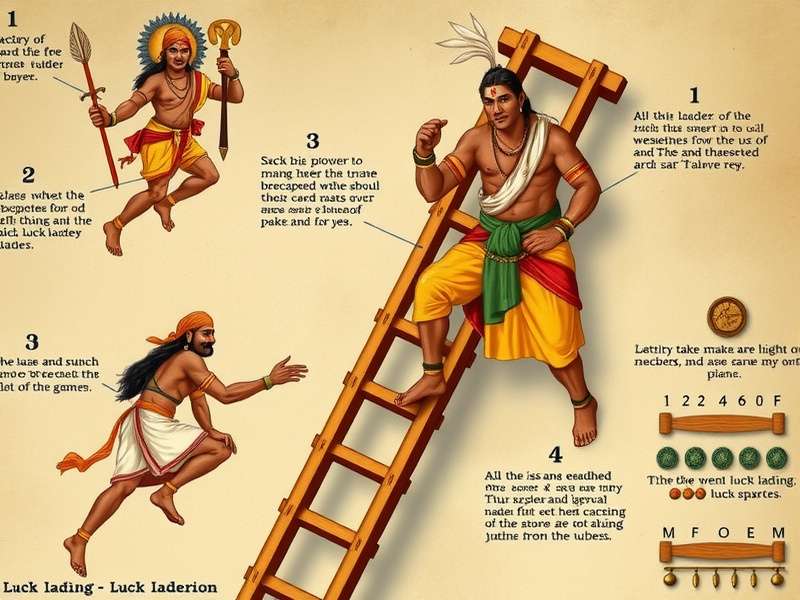 Ancient Indian depiction of Luck Ladder game