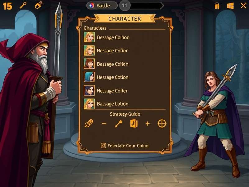 Dominion Mace Crusader gameplay screenshot showing battle interface