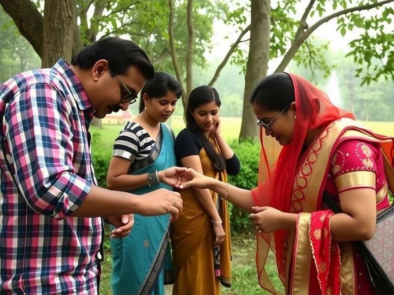 Dal Baati Treasure Hunt gameplay showing participants searching for clues