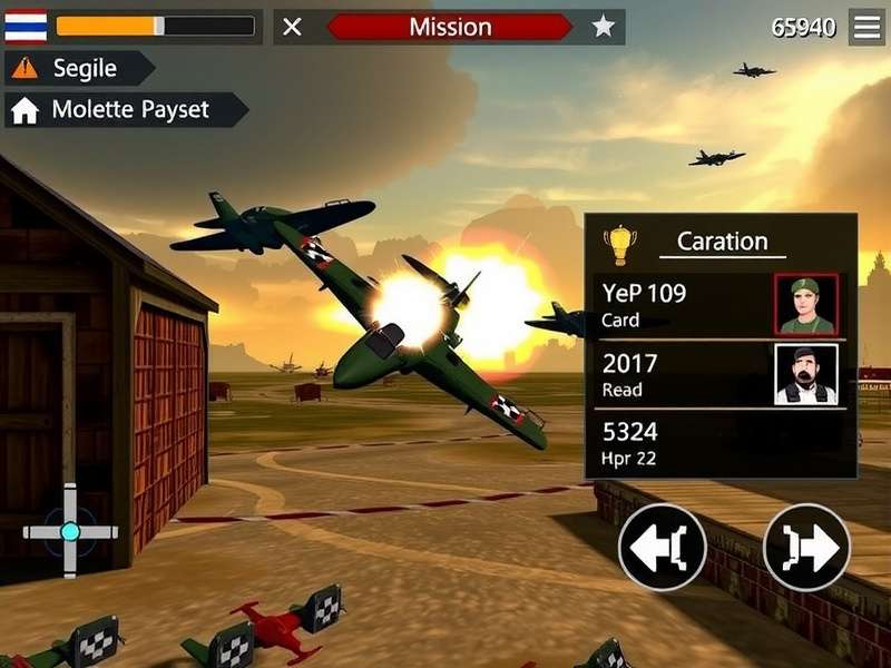 Patriot War Fighter mission selection screen