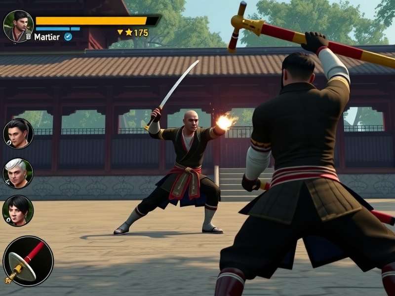 Story scene from Samurai's Honor: Indian Martial Arts showing character interaction