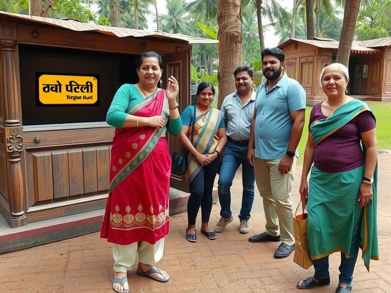 Team participating in Dal Baati Treasure Hunt solving clues together