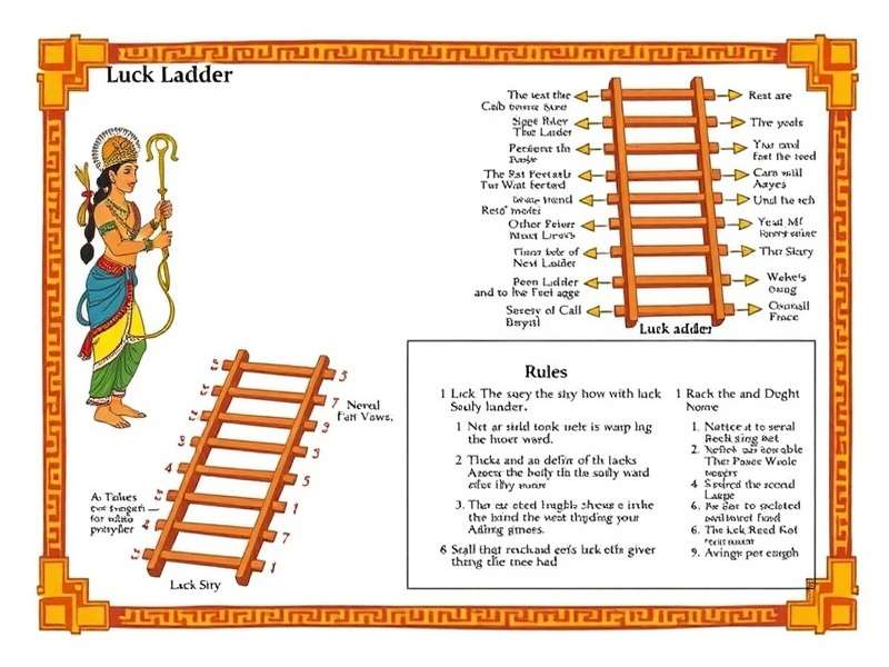 Detailed diagram showing Luck Ladder rules and movement