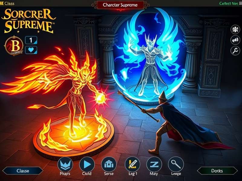 Character class selection screen in Sorcerer Supreme