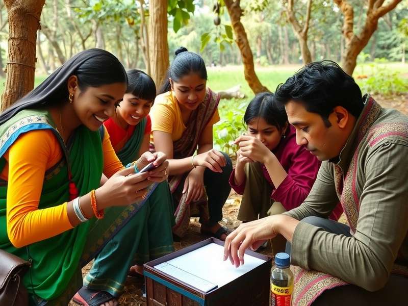 Multi-generational family enjoying Dal Baati Treasure Hunt together