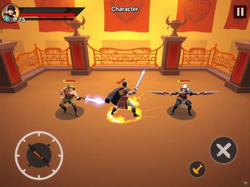 Paneer Gladiator gameplay screenshot showing character battles
