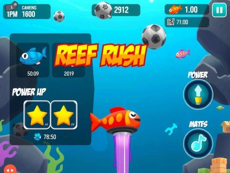 Reef Rush power-up collection during race