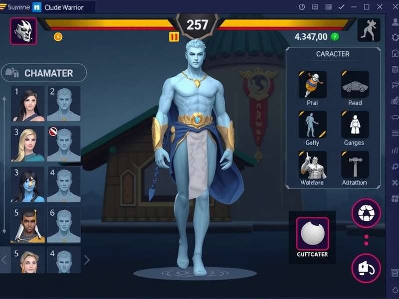 Colva Supreme Warrior character customization interface