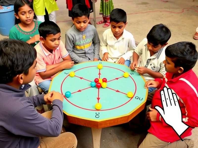 Diagram showing Kancha Ace gameplay rules and marble positions