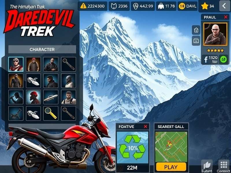 Daredevil Himalayan Trek gameplay showing mountain landscape