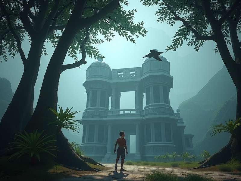 Ethereal Voyager gameplay screenshot showing character in mystical forest