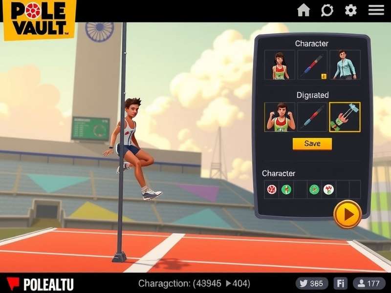 Pole Vault Dynamo India character customization screen