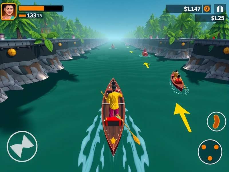 Ganga S River Race visual design showcasing Indian art style