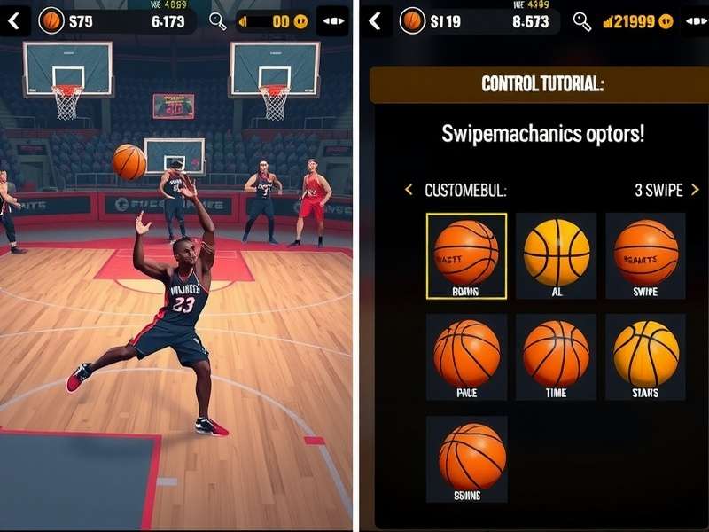 Gladiator Hoop Master control tutorial showing swipe mechanics