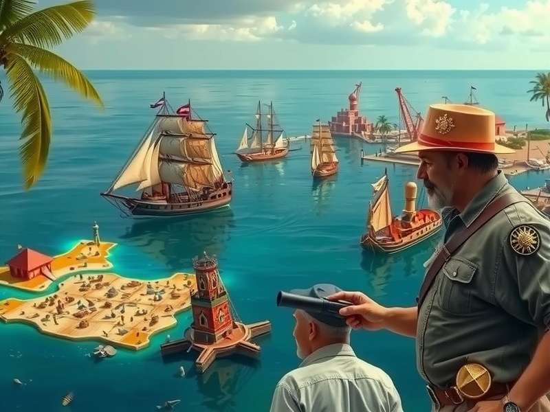 Indian Ocean Gold Hunt Game Scene - Treasure hunting adventure