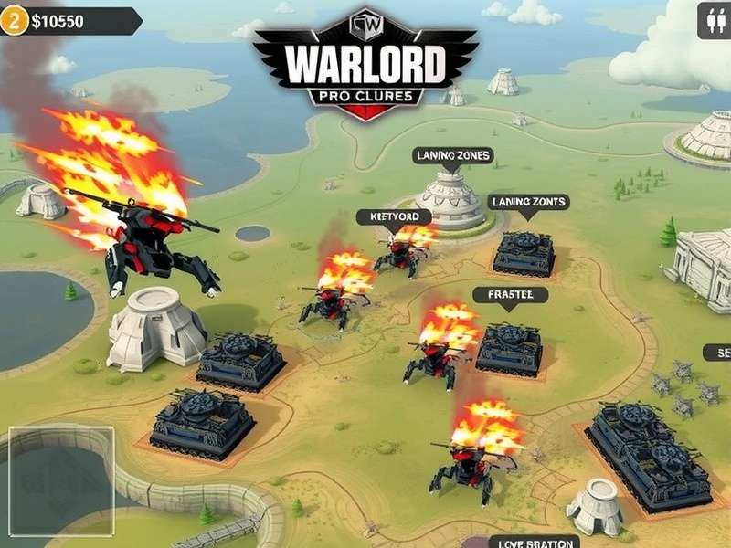 BGMI Warlord Pro strategy map showing optimal landing zones