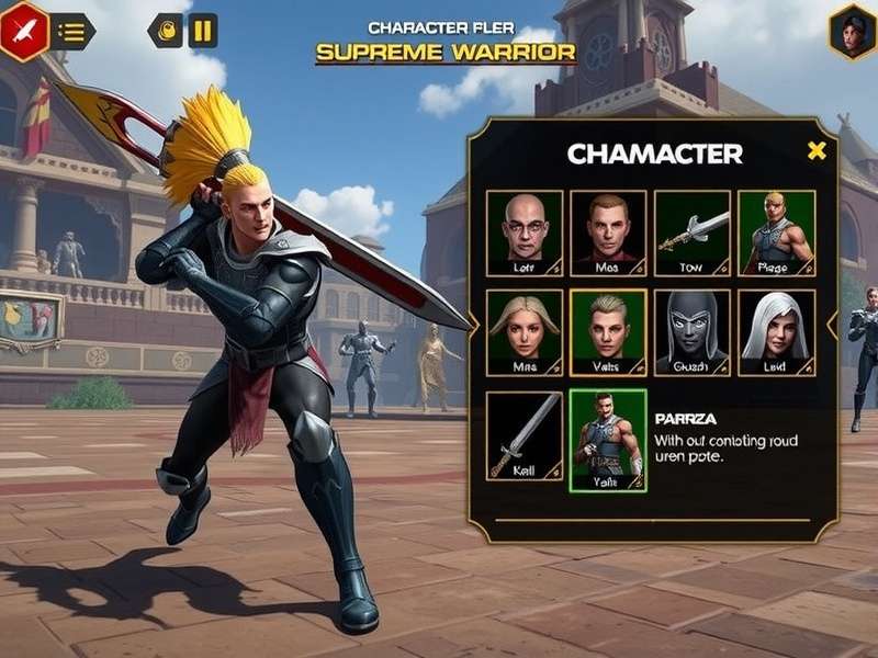 Colva Supreme Warrior character selection screen