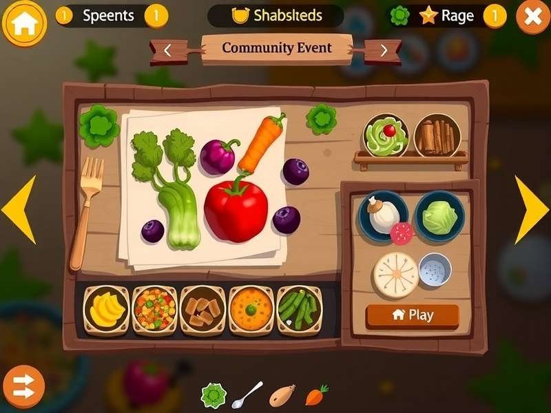 Tasty Bhaji Trail gameplay screenshot showing colorful vegetable selection