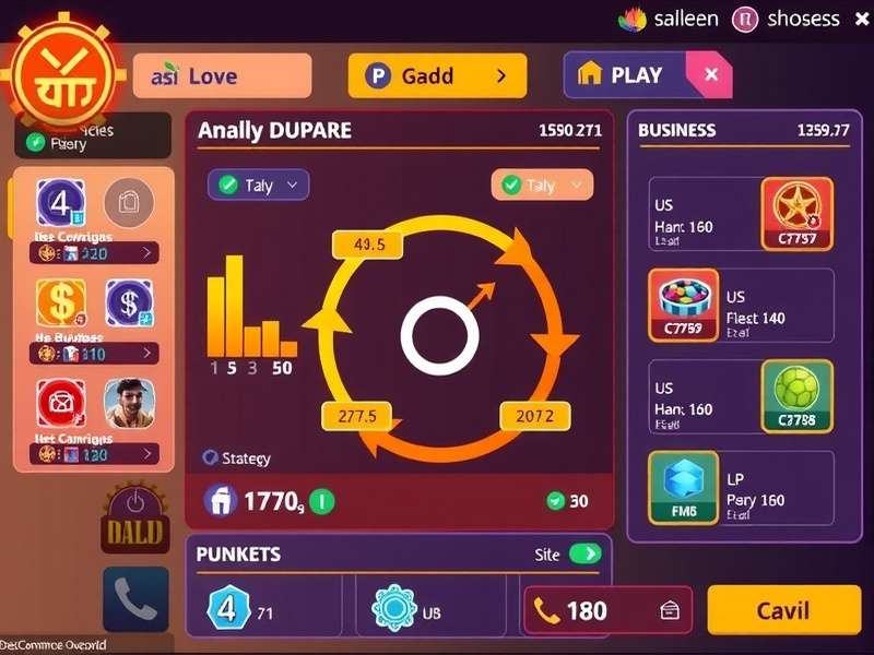 Desi Commerce Overlord gameplay interface showing business management dashboard