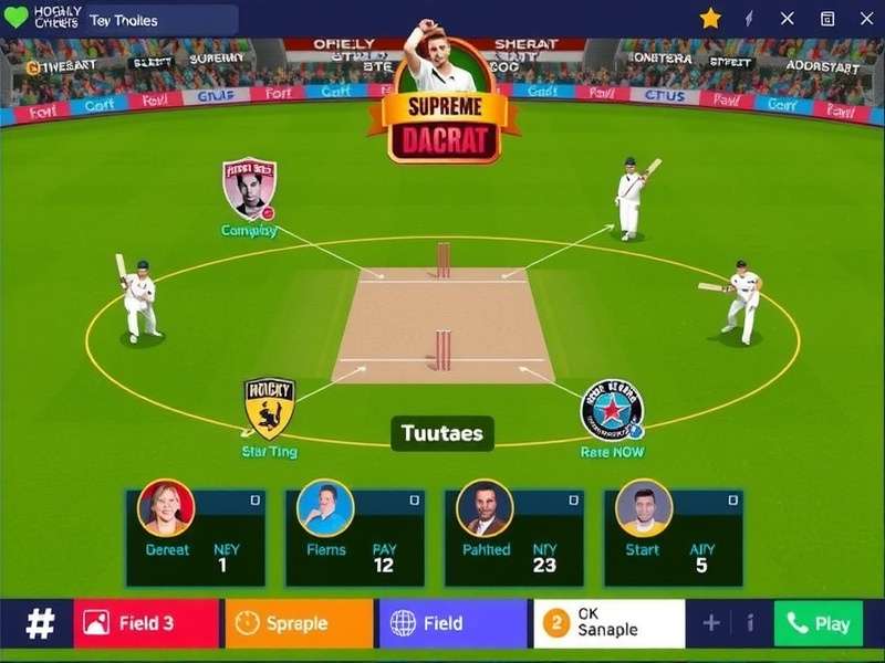 Hooghly Cricket Supreme gameplay interface