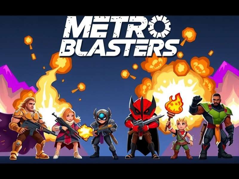 Metro Blasters gameplay screenshot showing explosive action