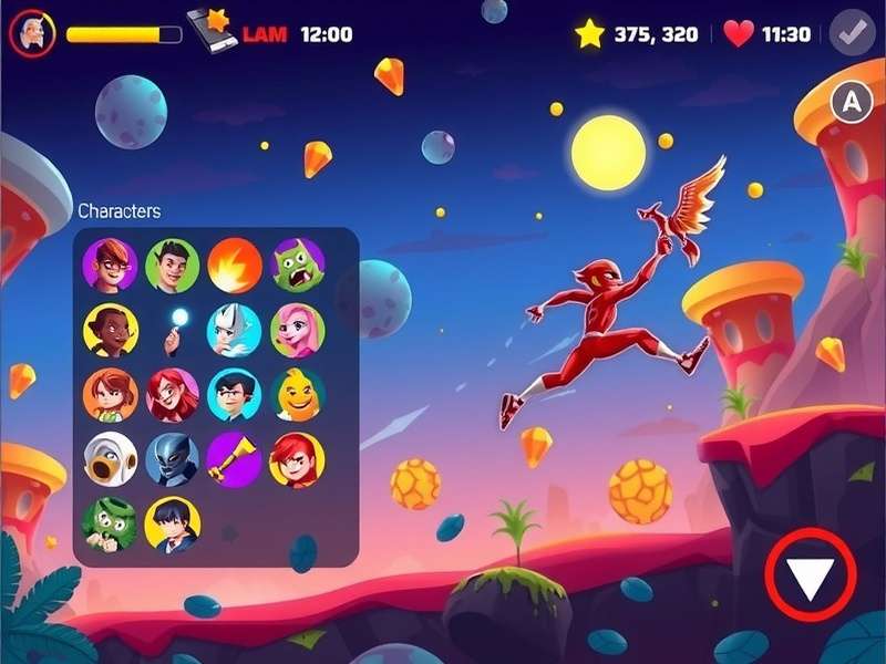 Flash Run Ace character selection screen showing diverse roster