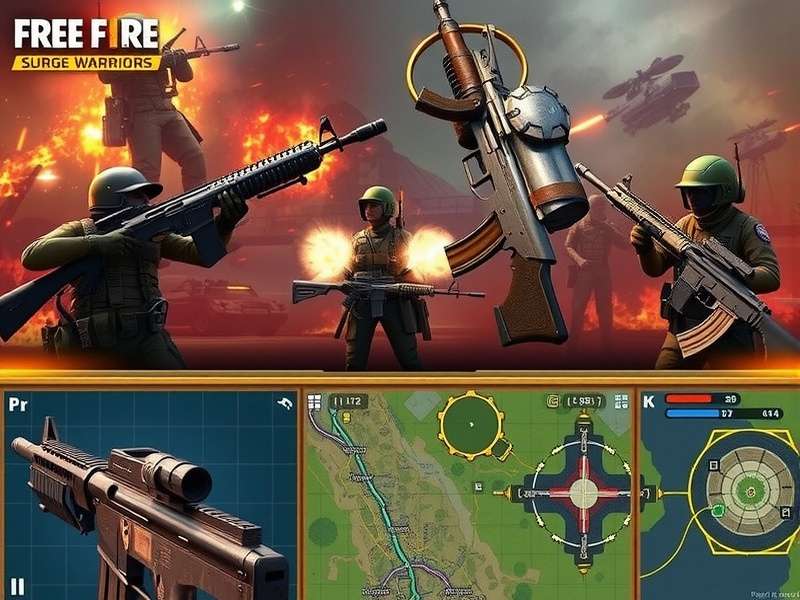 Free Fire Surge Warriors strategy map showing optimal positioning and rotation paths