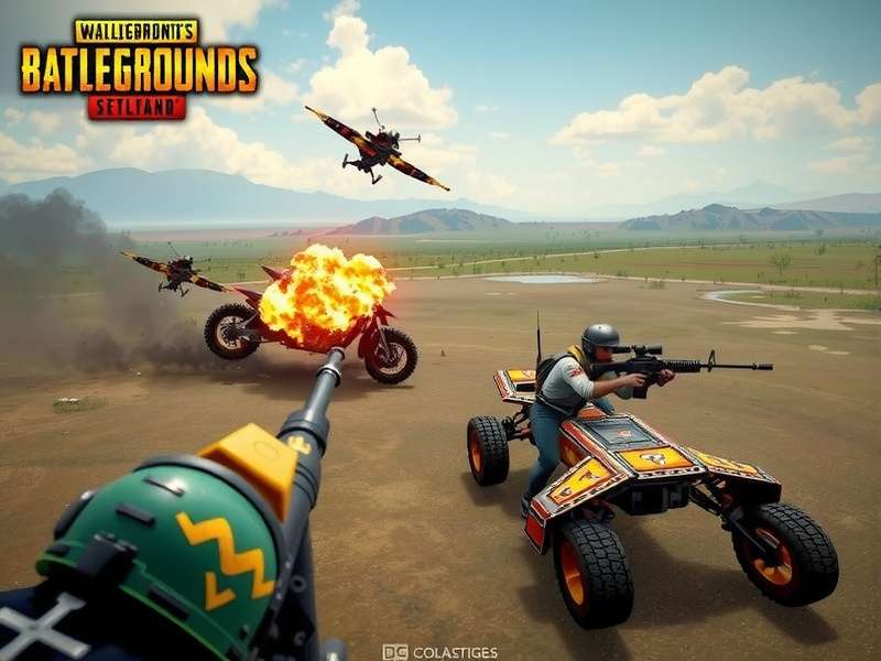 PUBG Warrior Pro Vanguard map overview showing diverse terrain