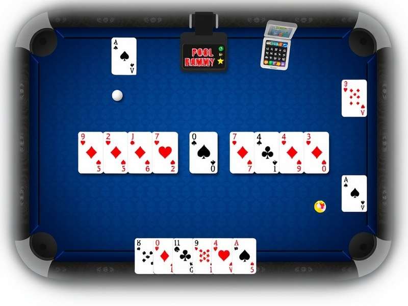 Pool Rummy card game setup