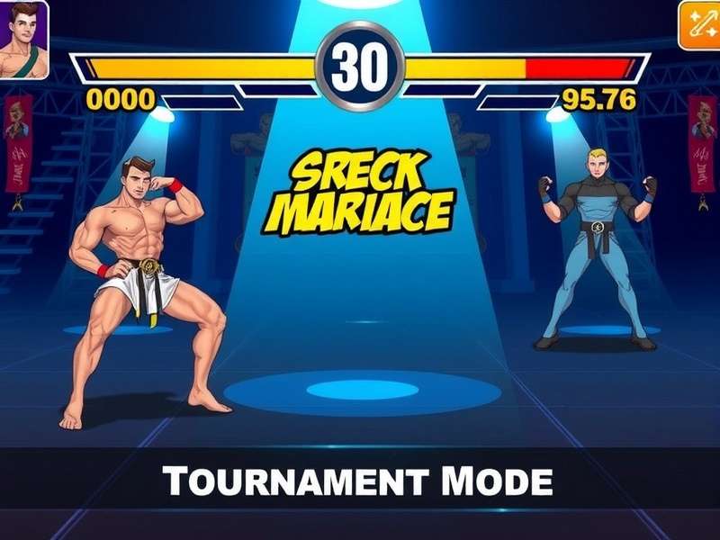 Fantastic Footwork Fighters tournament mode interface