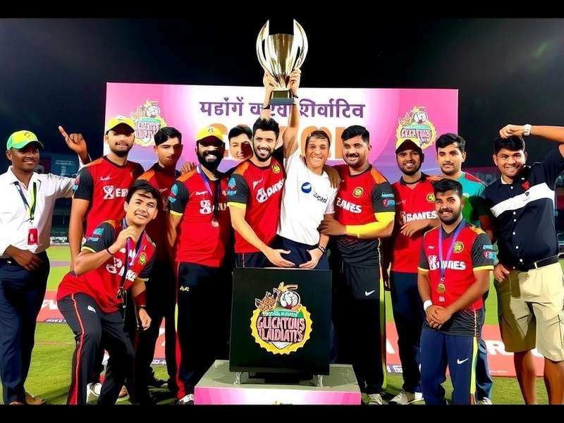 Bengaluru Cricket Gladiators trophy celebration