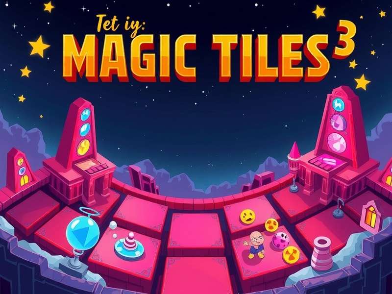 Magic Tiles 3 gameplay screen showing the Megalovania track with high score