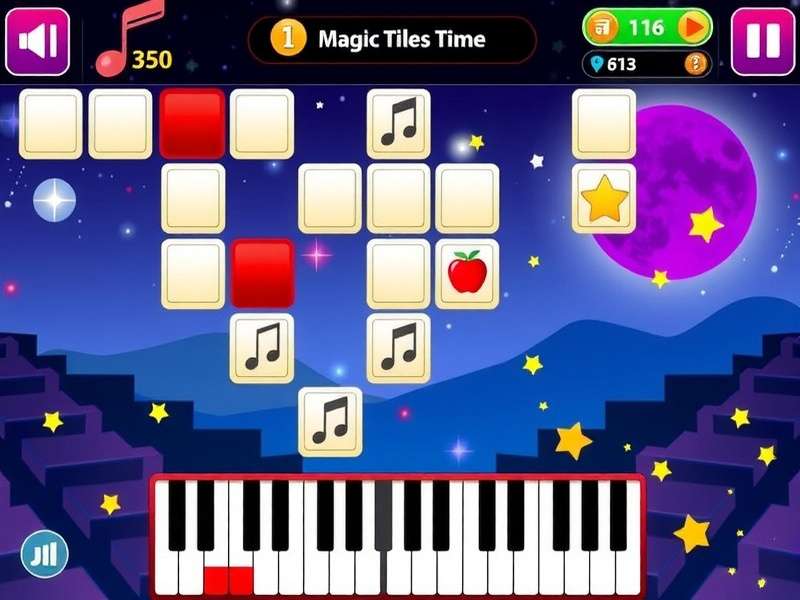 Close-up of different finger techniques on a smartphone playing a piano tile game