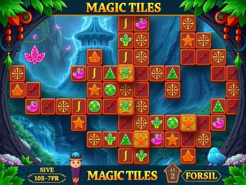 Magic Tiles 2 vibrant gameplay on a smartphone screen showing piano tiles and high score