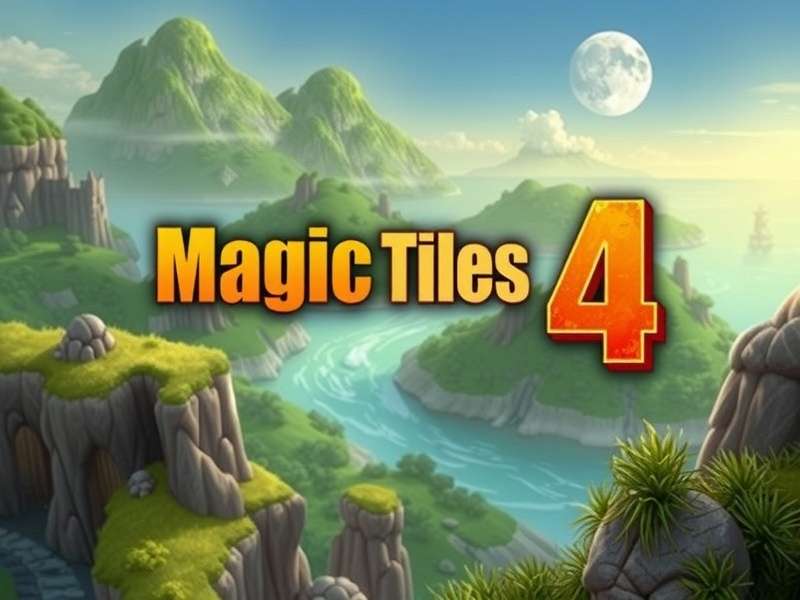 Magic Tiles 4 gameplay screenshot showing tile patterns and score