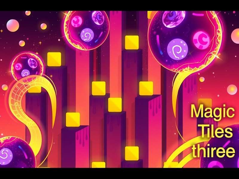 Magic Tiles Three Funk gameplay on a smartphone screen