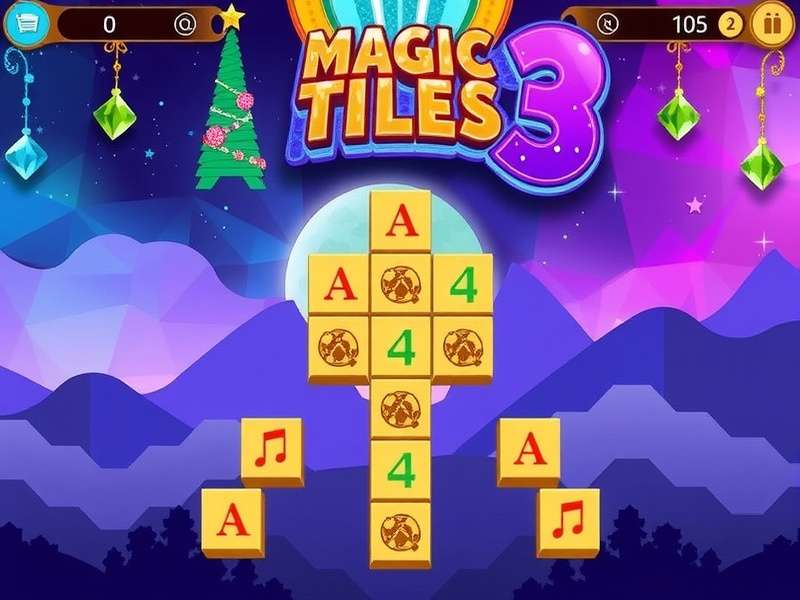 Magic Tiles 3 fast song gameplay on mobile screen