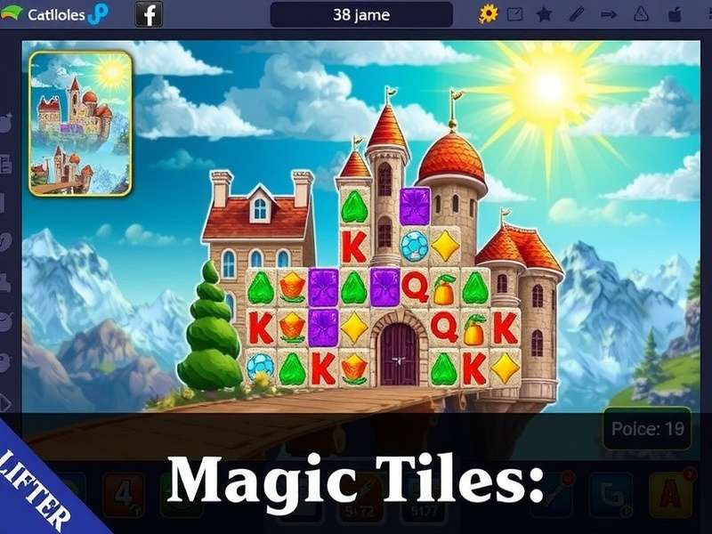Magic Tiles gameplay on a smartphone with vibrant musical tiles