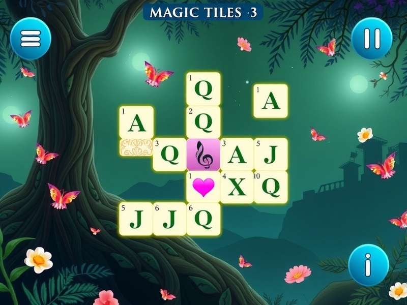 Magic Tiles 3 Gameplay Interface showing piano tiles and musical notes