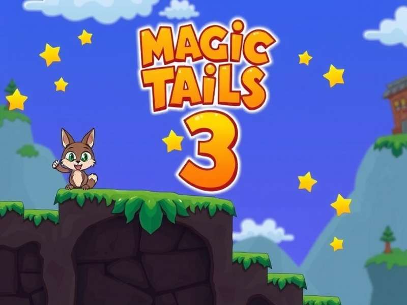 Magic Tails 3 gameplay on a smartphone screen with vibrant tiles