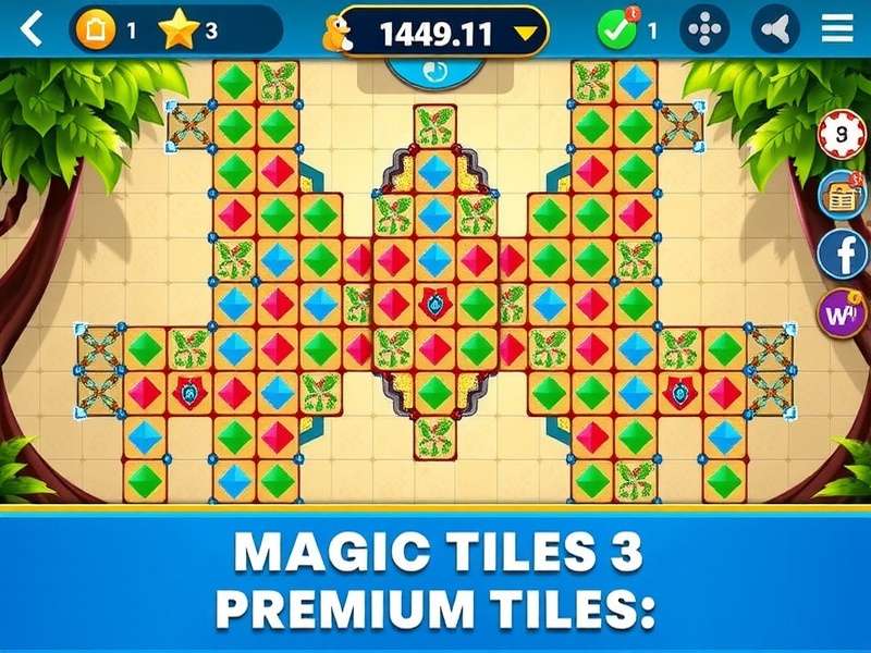 Magic Tiles 3 Premium Mod Apk gameplay screenshot showing unlocked songs