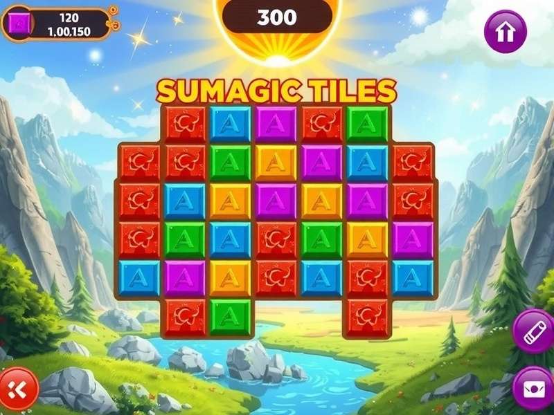 Magic Tiles 3 Sunburst gameplay on a smartphone showing vibrant piano tiles cascading down the screen