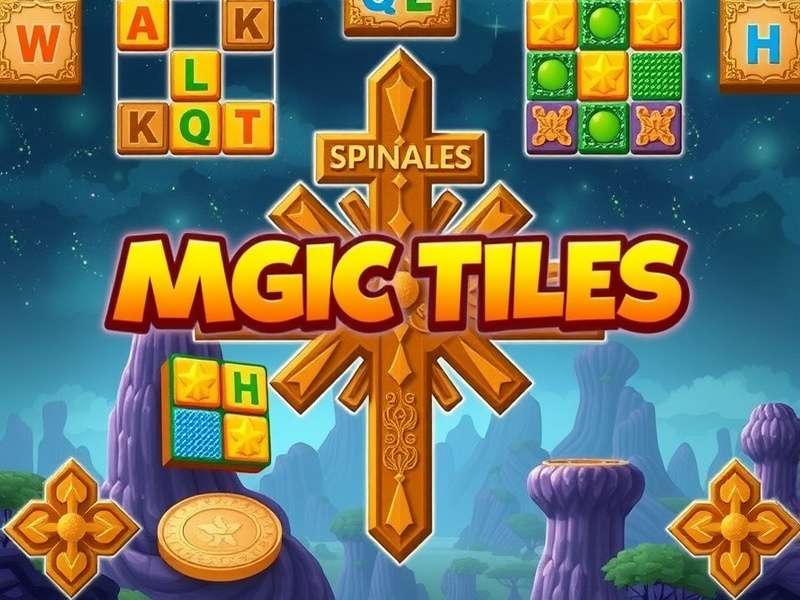 Magic Tiles Free No Download gameplay interface showing colorful tiles on a musical journey