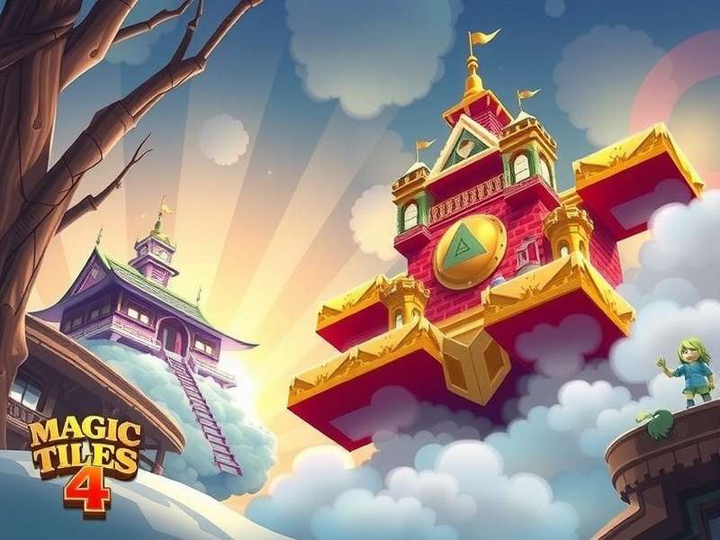 Magic Tiles 4 Rush E gameplay screenshot showing fast-paced tile tapping with Rush E track, featuring Indian pro player