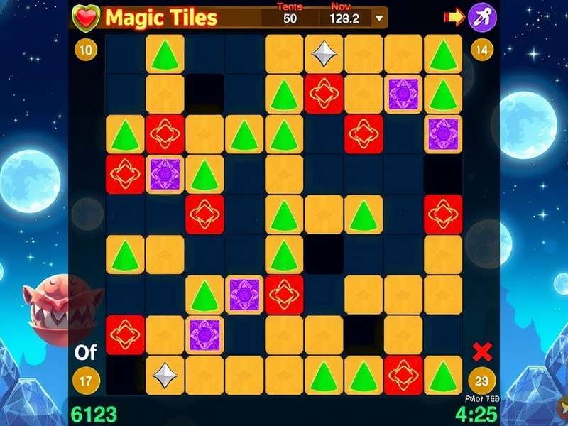 Magic Tiles 3 free game play online — vibrant gameplay interface featuring Bollywood and classical Indian music tracks
